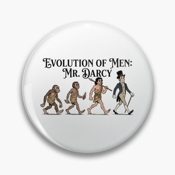 Item preview, Retro Cartoon Evolution Of Men Mr Darcy Jane Austen designed and sold by Fenay Designs.