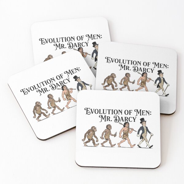 Item preview, Retro Cartoon Evolution Of Men Mr Darcy Jane Austen designed and sold by Fenay Designs.