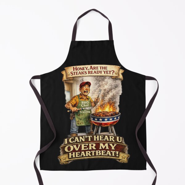 Item preview, Honey, Are the Steaks Ready Yet? I Can't Hear U Over My HEARTBEAT! designed and sold by Teez2Plz.