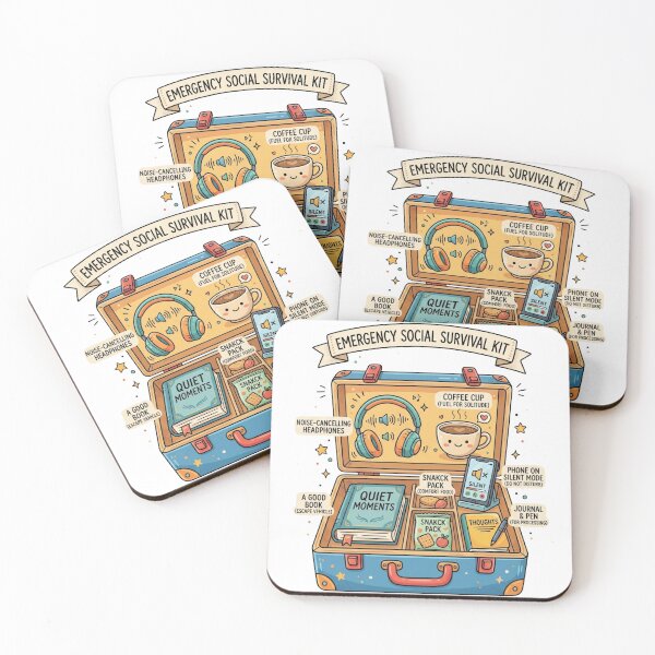 Item preview, Funny Introvert Emergency Survival Kit Design designed and sold by Quiet Mode Studio.