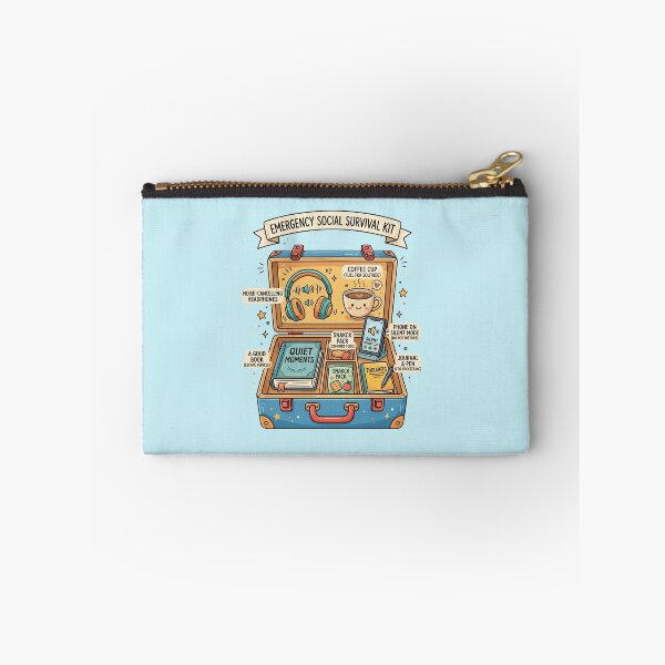 Item preview, Funny Introvert Emergency Survival Kit Design designed and sold by Quiet Mode Studio.