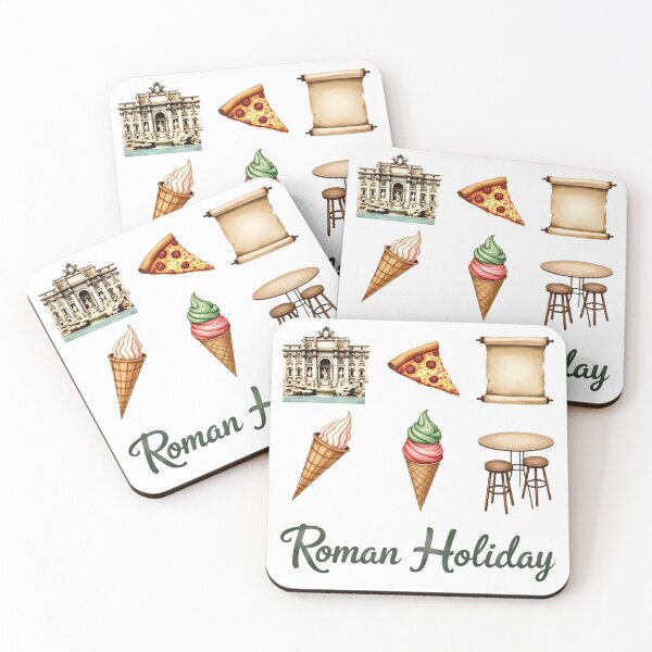 Item preview, Copy of Copy of Watercolor clipart of Rome featuring famous landmarks, food, drinks, and items related to Italian culture designed and sold by SpaceartLilu.