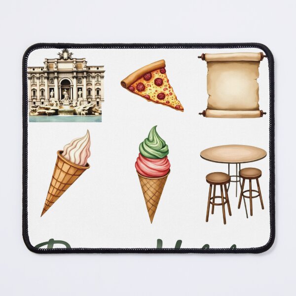 Item preview, Copy of Copy of Watercolor clipart of Rome featuring famous landmarks, food, drinks, and items related to Italian culture designed and sold by SpaceartLilu.
