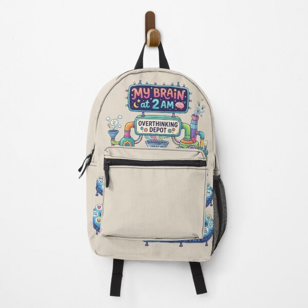 Item preview, Funny Overthinking Brain Factory Illustration designed and sold by Quiet Mode Studio.