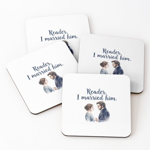 Item preview, Reader I Married Him Jane Eyre Mr Rochester Watercolor designed and sold by Fenay Designs.