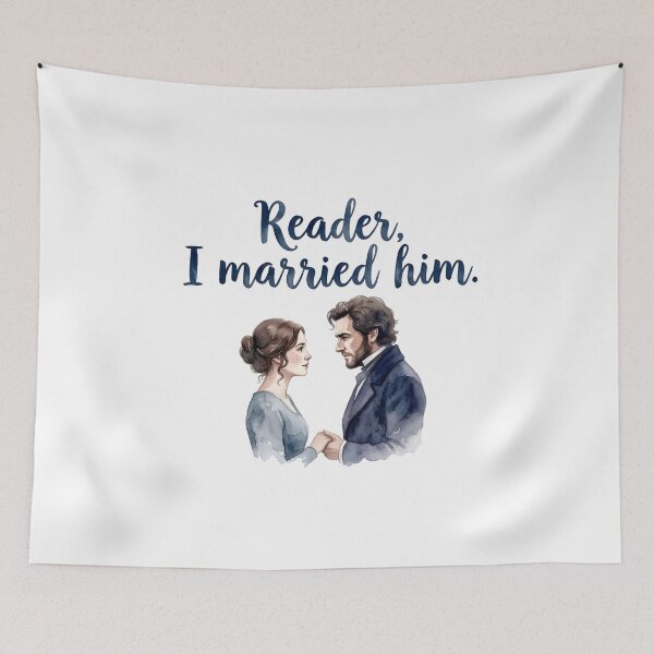 Item preview, Reader I Married Him Jane Eyre Mr Rochester Watercolor designed and sold by Fenay Designs.
