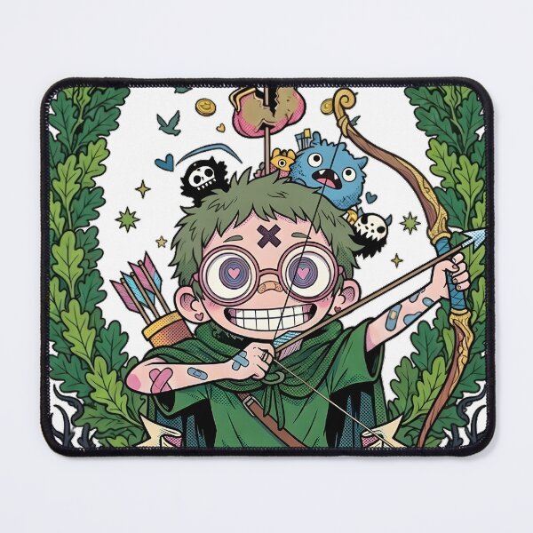 Item preview, Robin Hood Outlaw with Bow and Oak Wreath designed and sold by VoidAnimeStudio.