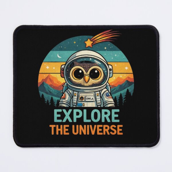 Item preview, Explore the Universe – Cute Owl Astronaut Retro Space Design designed and sold by Dogandesighn.