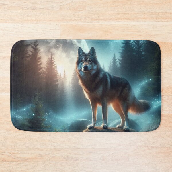 Item preview, Mystical Wolf – Moonlit Forest Emblem designed and sold by Dogandesighn.
