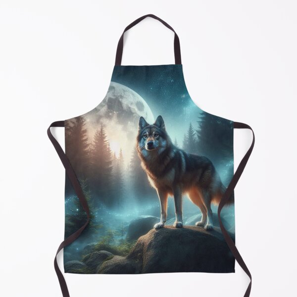Item preview, Mystical Wolf – Moonlit Forest Emblem designed and sold by Dogandesighn.