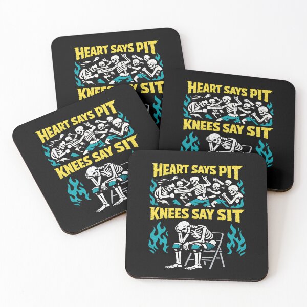 Item preview, Heart Says Pit Knees Say Sit Humor designed and sold by FreshVibe Prints.