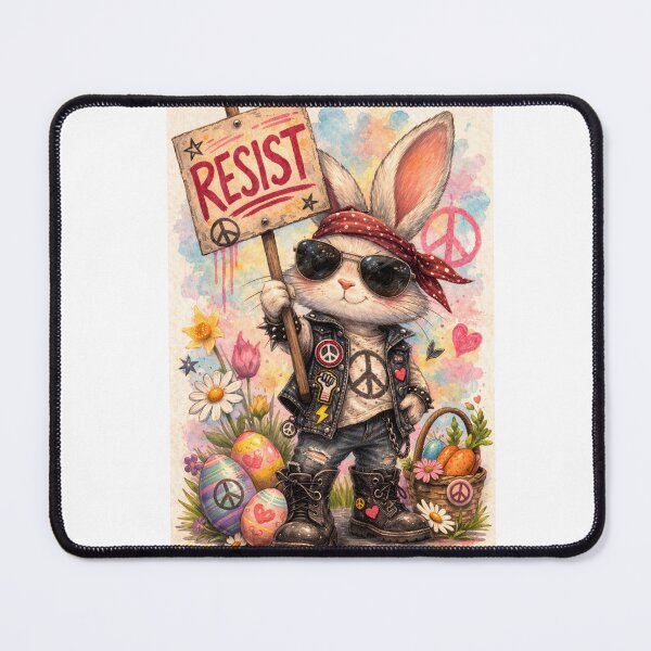 Item preview, This Bunny Resists Easter Activist designed and sold by Crafting Crime Shop.