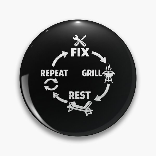 Item preview, Fix Grill Rest Repeat Dad Life Routine designed and sold by FreshVibe Prints.