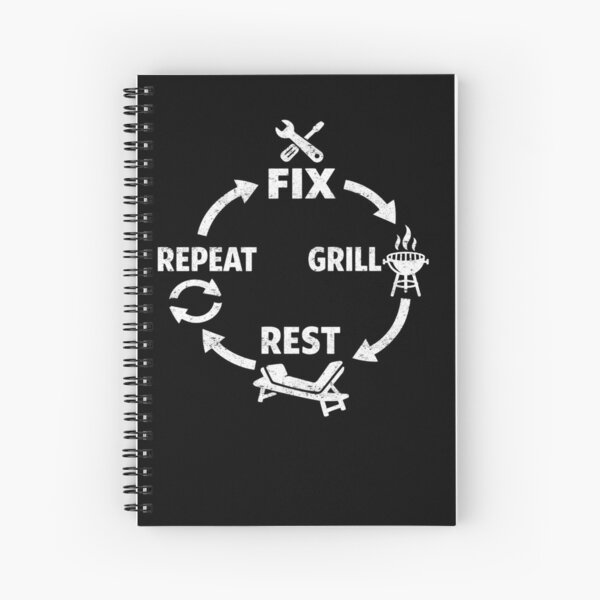 Item preview, Fix Grill Rest Repeat Dad Life Routine designed and sold by FreshVibe Prints.