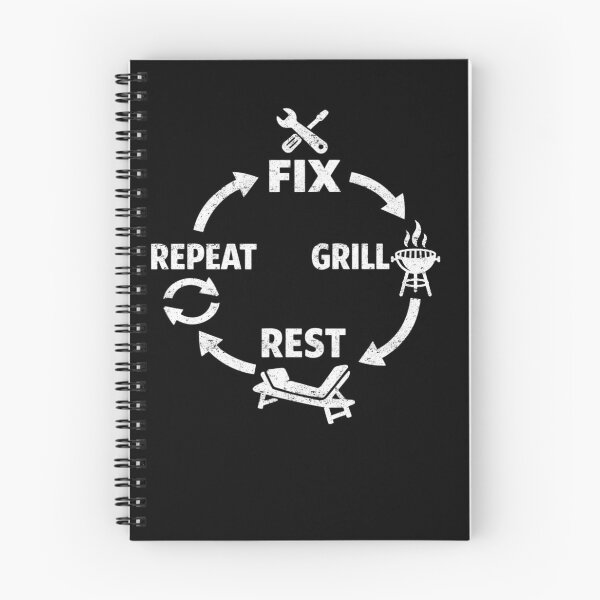 Item preview, Fix Grill Rest Repeat Dad Life Routine designed and sold by FreshVibe Prints.