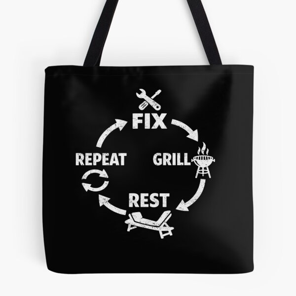 Item preview, Fix Grill Rest Repeat Dad Life Routine designed and sold by FreshVibe Prints.