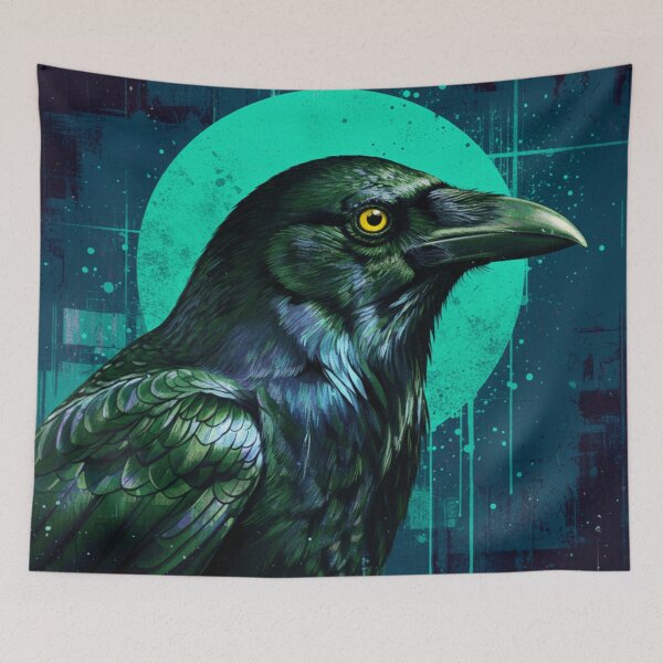 Item preview, mystic raven fantasy design designed and sold by Dogandesighn.