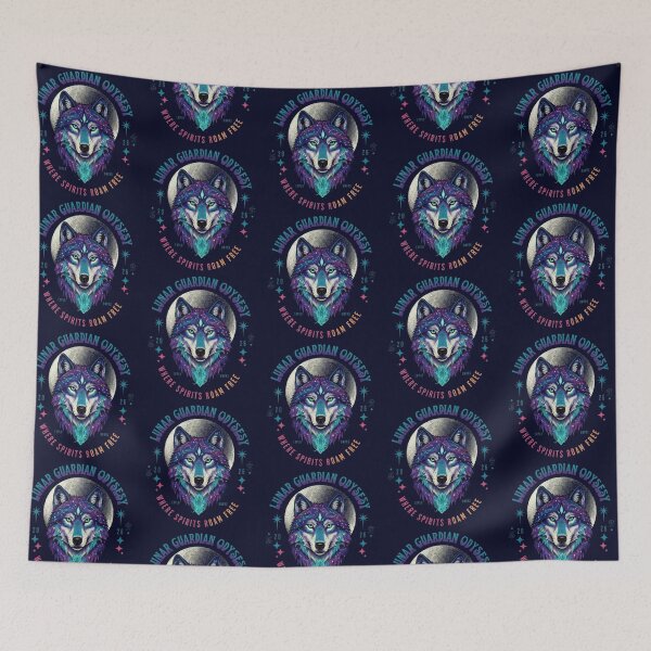 Item preview, Lunar Guardian Odyssey – Mystical Cosmic Wolf designed and sold by Dogandesighn.