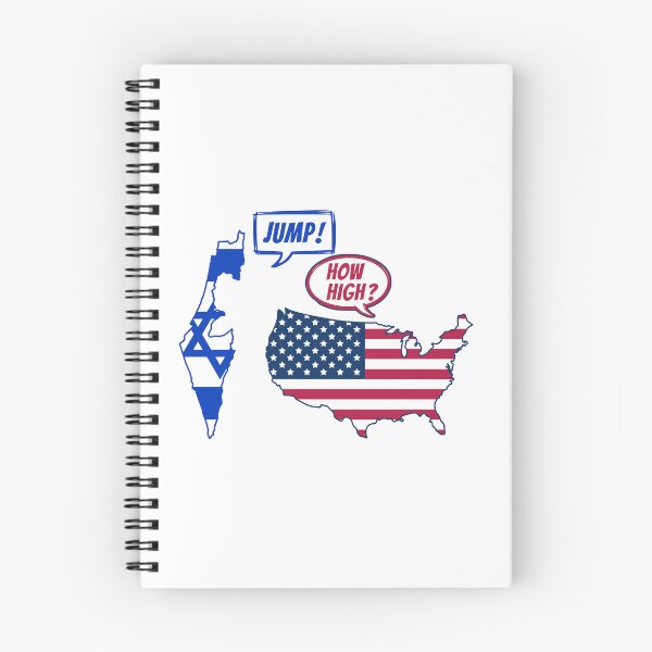 Item preview, Jump How High Political Satire USA Israel Obedience Cartoon designed and sold by EthosWear.
