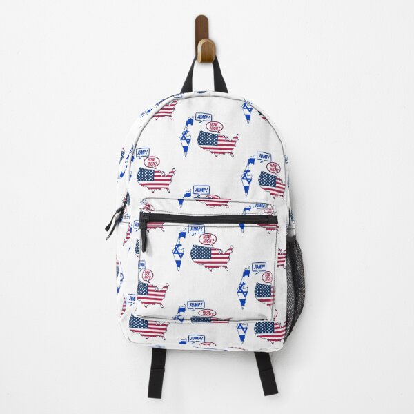 Item preview, Jump How High Political Satire USA Israel Obedience Cartoon designed and sold by EthosWear.