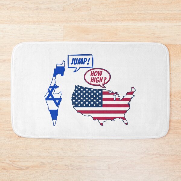 Item preview, Jump How High Political Satire USA Israel Obedience Cartoon designed and sold by EthosWear.