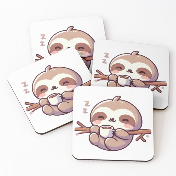 Item preview, Sleepy Sloth Coffee Lover Kawaii Cute Animal Gift designed and sold by Unsololugar.