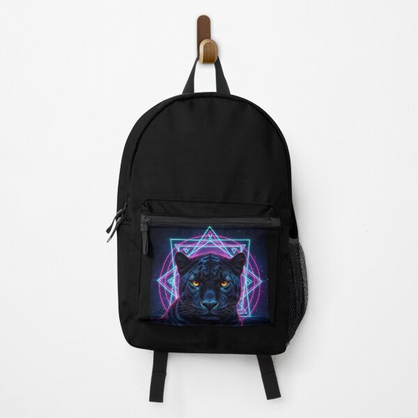 Item preview, Cosmic Panther – Mystical Neon Guardian designed and sold by Dogandesighn.