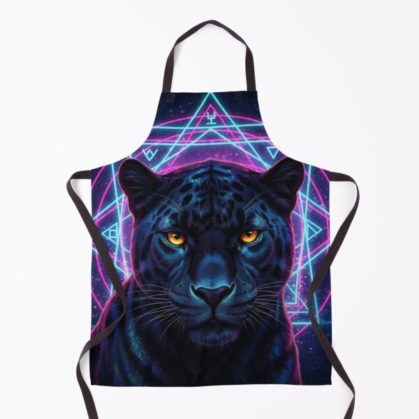 Item preview, Cosmic Panther – Mystical Neon Guardian designed and sold by Dogandesighn.