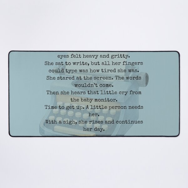 Item preview, Tired Mum Writer Quote – Retro Typewriter Wall Art for Writers & Mothers designed and sold by MadeInNapTime.