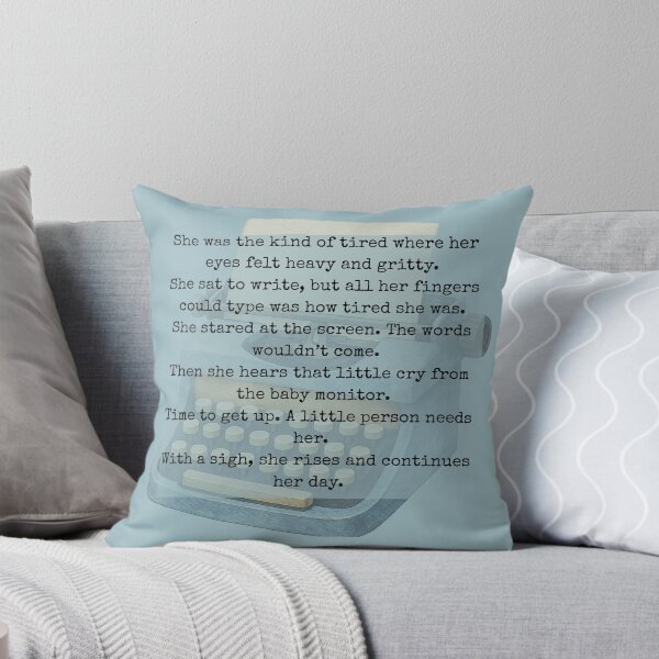 Item preview, Tired Mum Writer Quote – Retro Typewriter Wall Art for Writers & Mothers designed and sold by MadeInNapTime.