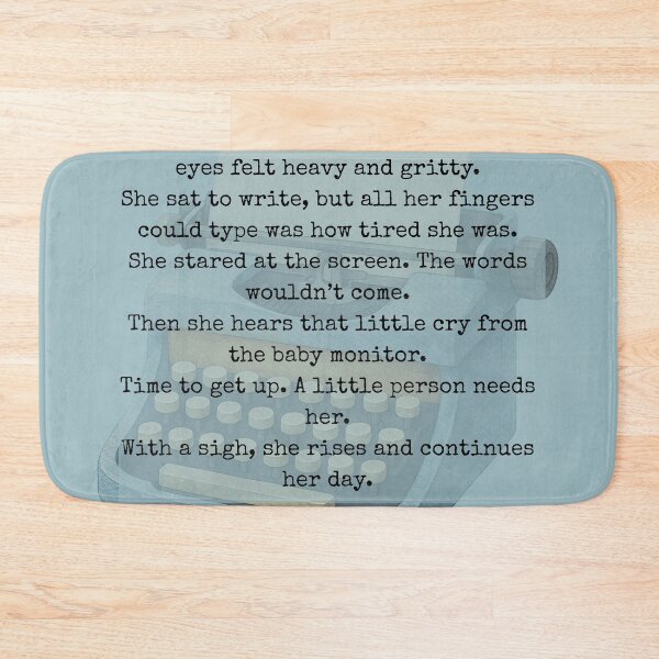 Item preview, Tired Mum Writer Quote – Retro Typewriter Wall Art for Writers & Mothers designed and sold by MadeInNapTime.