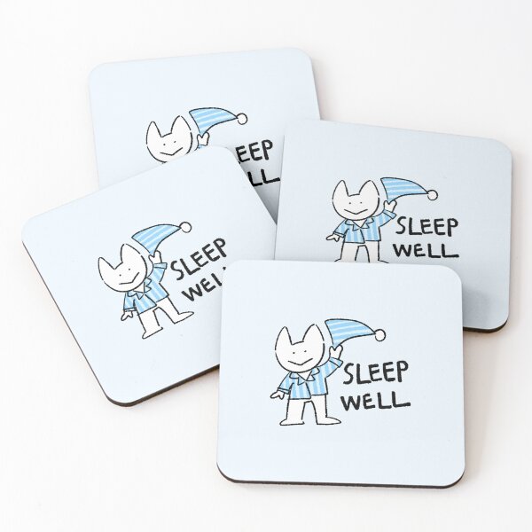 Item preview, Sleep Well Cat Sticker – Cute Kawaii Cat Art designed and sold by lazydayz16.