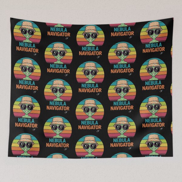Item preview, Nebula Navigator – Retro Cosmic Alien designed and sold by Dogandesighn.