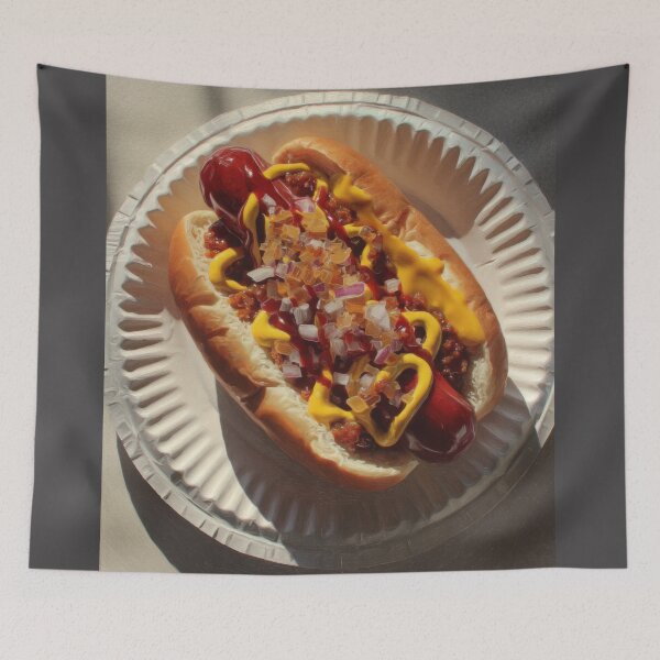 Item preview, Loaded Chili Cheese Dog with Mustard and Onions designed and sold by Shannon Hilson.