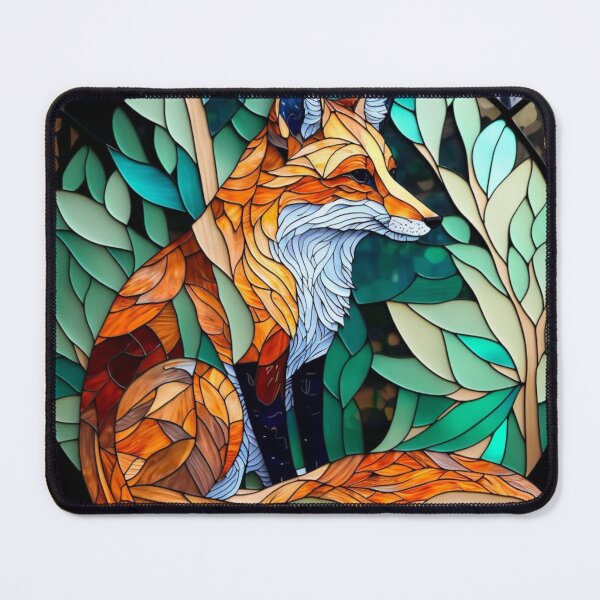 Item preview, Stained Glass Fox designed and sold by Solace Sparkles.