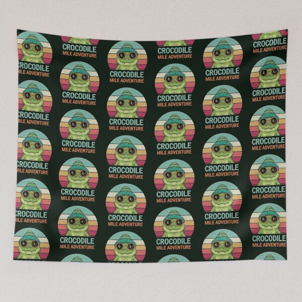 Item preview, Crocodile Mile Adventure – Retro Animal Design  designed and sold by Dogandesighn.