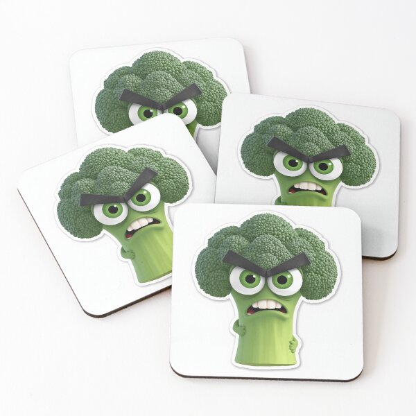 Item preview, Angry Broccoli Cartoon Character With Muscles designed and sold by InsegnaNChill.