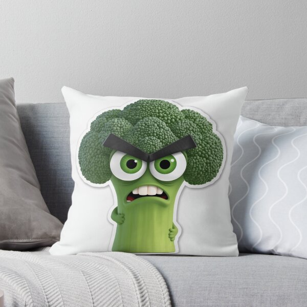 Item preview, Angry Broccoli Cartoon Character With Muscles designed and sold by InsegnaNChill.