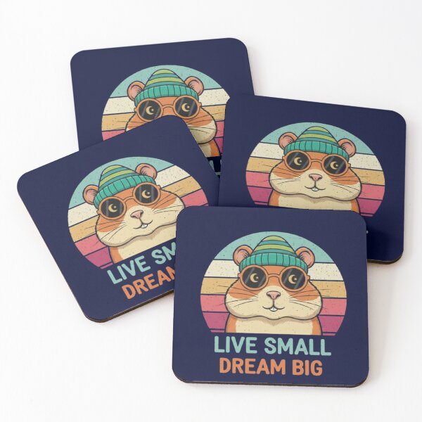 Item preview, Live Small Dream Big – Retro Hamster Inspiration designed and sold by Dogandesighn.