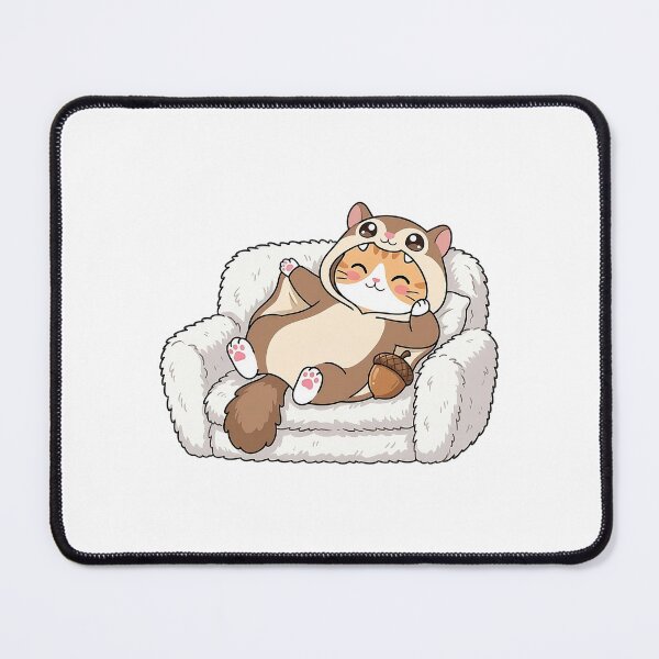 Item preview, Cute Ginger Cat in Flying Squirrel Onesie with Acorn Art designed and sold by NoopnyangStudio.