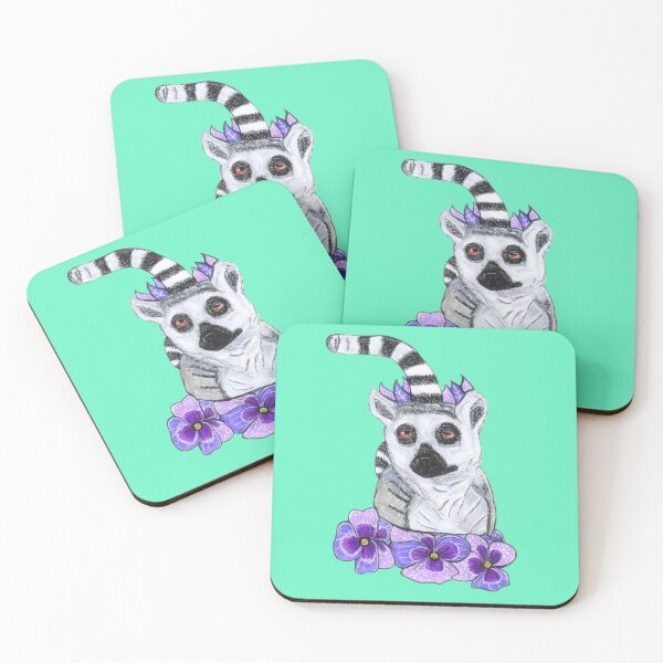 Item preview, Lavender-Seafoam Lemur designed and sold by Ruby Tiger Creations.