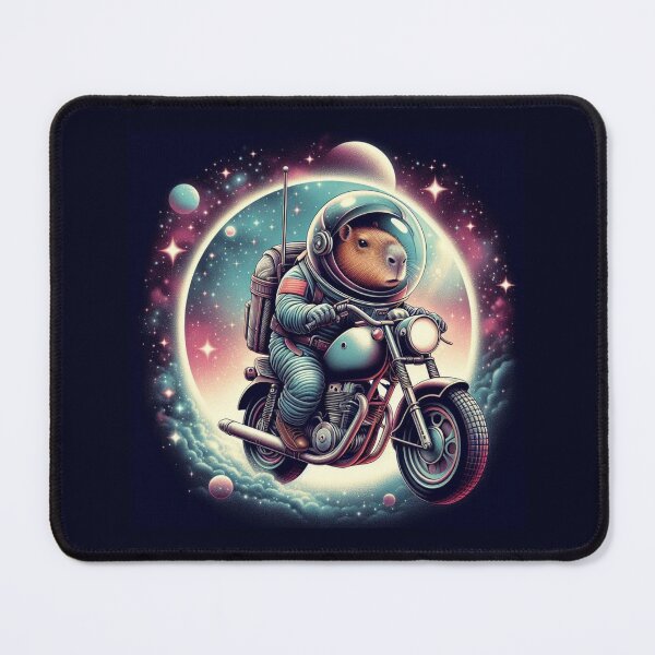 Item preview, Capybara Astronaut – Cosmic Motorcycle Adventure designed and sold by Dogandesighn.
