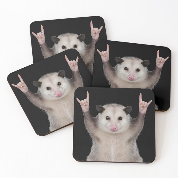 Item preview, Funny Possum Throwing Rock Hand Signs Punk Rock Trash Animal Gift designed and sold by Bobo Shirts .