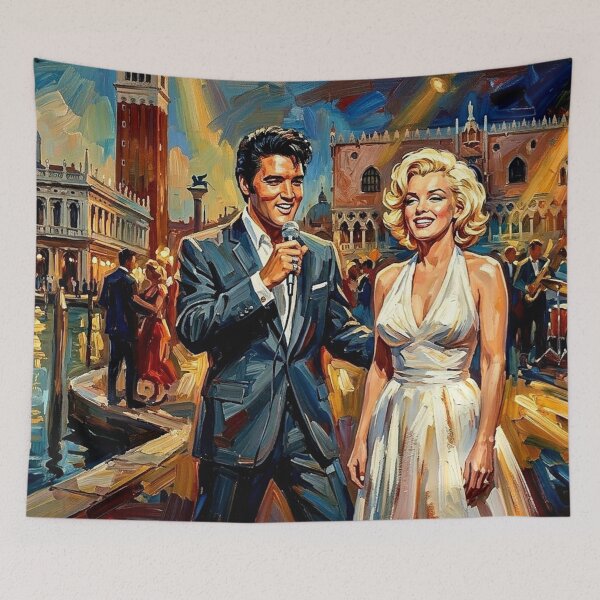 Item preview, Venetian Serenade: Elvis and Marilyn in St. Mark’s Square designed and sold by Art's Diner.
