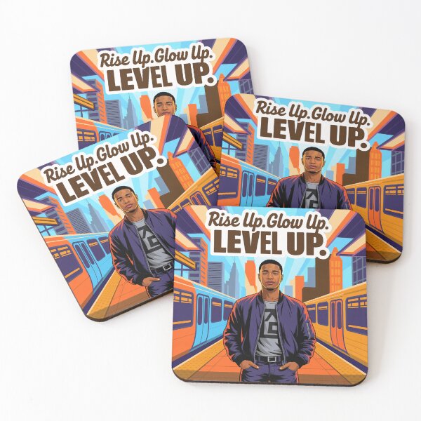 Item preview, Rise Up Glow Up Level Up T-Shirt | Faith & Flow Apparel | Motivational Christian Streetwear | Positive Mindset Tee for Youth designed and sold by YoungWorldCo.