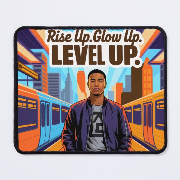 Item preview, Rise Up Glow Up Level Up T-Shirt | Faith & Flow Apparel | Motivational Christian Streetwear | Positive Mindset Tee for Youth designed and sold by YoungWorldCo.