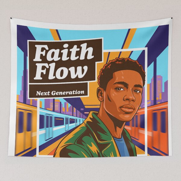 Item preview, Faith and Flow | Christian Streetwear | Peace and Purpose Crewneck | Spiritual Growth Apparel for Teens designed and sold by YoungWorldCo.
