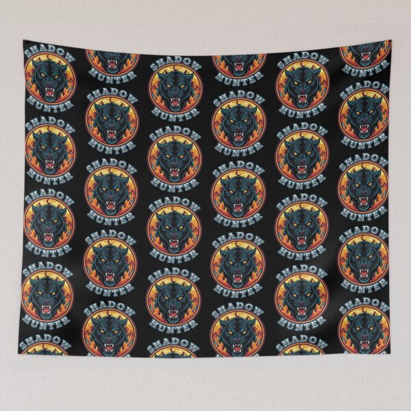 Item preview, Shadow Hunter – Fierce Black Panther Mountain Emblem Design designed and sold by Dogandesighn.