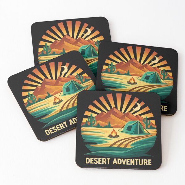 Item preview, Desert Adventure – Retro Camping Mountain Sunset Design  designed and sold by Dogandesighn.