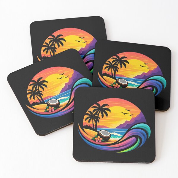Item preview, Tropical Sunset Escape – Vibrant Beach Paradise Design designed and sold by Dogandesighn.